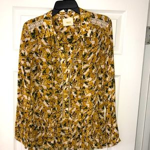 Anthropologie Blouse size 4 with peplum hem